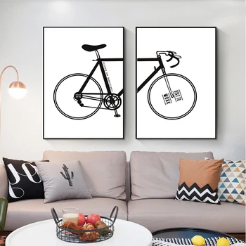 Minimalist Bicicleta De Imprimare Bicicleta De Perete De Arta Pictura Panza De Imprimare Poster Imagini De Decor Acasă