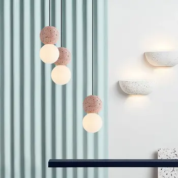 Minimalist Design Modern, Negru, Roz Minge de Sticlă Pandantiv cu LED-uri de Lumină pentru Dormitor Sufragerie Living Restaurant Contra Nordic Decor