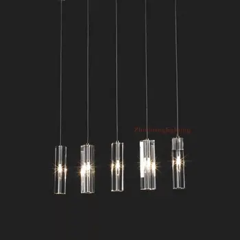 Minimalist Modern, restaurant cristal pandantiv lumina 5 capete / 8 capete creative cristal pandantiv bară de lumină lampă sala de mese lămpi