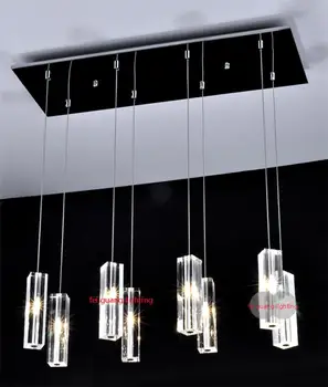 Minimalist Modern, restaurant cristal pandantiv lumina 5 capete / 8 capete creative cristal pandantiv bară de lumină lampă sala de mese lămpi