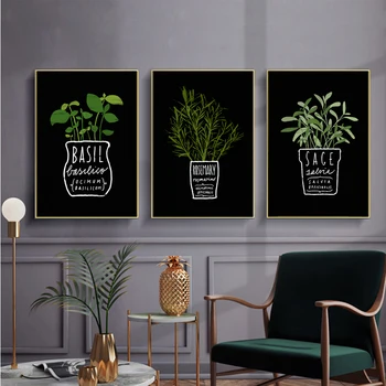 Minimalist Planta Verde Nordică, Postere Si Printuri Botanică Citat de Arta de Perete Tablouri Canvas Poze de Perete pentru Camera de zi