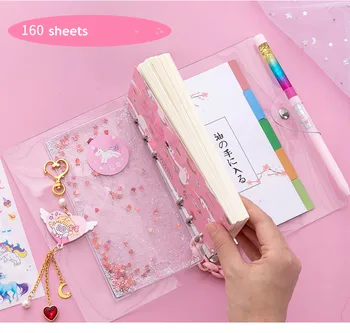 MINKYS Bling Bling Sakura Capsuni Jurnalul Notebook Planificator 160 Foaie 2021 Jurnal Agenda Notepad Carte Cadou Școala de Papetarie
