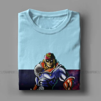 Minunat F-Zero X Căpitanul Șoimului T-Shirt pentru Barbati Guler Rotund Tricou Retro Joc de Curse cu Maneca Scurta Idee de Cadou de Îmbrăcăminte