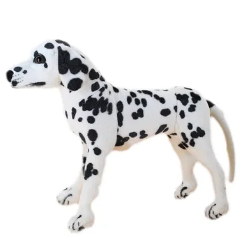 Minunat simulaiton pete de pluș jucărie câine în picioare Dalmatian papusa cadou despre 45x40cm