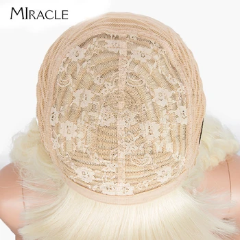 Miracol Sintetice Mult Cosplay Blonda Peruca Roz Adânc Val Peruca Cu Breton 32 Inch Lung Ondulat Peruca Pentru Femei Ombre Peruca Sintetica
