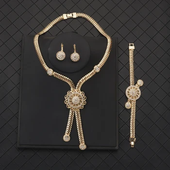 Mireasa, cadouri de Nigerian nunta din Africa set bijuterii de brand femeie de moda de aur Dubai set de bijuterii en-gros de design