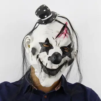 MISSKY Unisex Înfricoșător Diavolul Clown Masca Costum de Latex Cap Masca pentru Petrecere de Halloween Prop