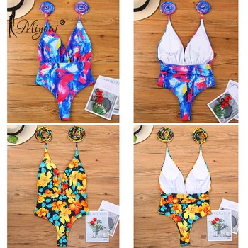 Miyouj 2019-O Singură Bucată De Costume De Baie Femei Adânc V Brazilian Bikini Costume De Baie Femei Costum De Baie Monokini Mai Multe Poartă Body