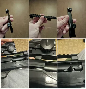 MIZUGIWA Aplicare de Montare coadă de rândunică 11mm 20mm Weaver Picatinny Feroviar Adaptor Extinde Mount 10 Sloturi 124 mm Pistol Airgun Pușcă