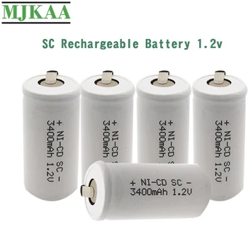 MJKAA SC Acumulator 3400mAh 1.2 V 22*42 Ni-CD Baterii Reîncărcabile cu prelungitor pentru Burghiu Electric Șurubelniță