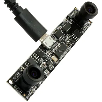 MJPEG 30fps 720p 1280x720 hd OV9712 mai mică de 120 grade Dual lens endoscop usb aparat de fotografiat module pentru dispozitiv embedde ELP-1MP2CAM001