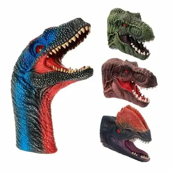 Moale Dinozaur Păpușă De Mână Tyrannosaurus Rex Cap De Păpușă De Mână Figura Mănuși De Jucarii Pentru Copii Jocuri De Rol Cadou