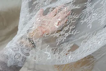 Moale perspectivă subțire dantelă dantelă accesorii nunta vălul genelor dantelă tesatura material decorativ