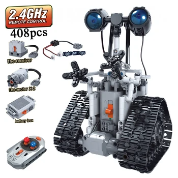MOC Clasic Robot Telecomanda 2.4 GHz Technic cu Motor Cutie 408pcs Blocuri Caramizi Creator de Jucarii pentru Copii cadouri