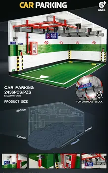 MOC Subteran de Parcare Masina de Curse Sport Mecanica Auto Vehicule Blocuri Seturi Model Cărămizi Modelul Jucarii Copii Cadouri