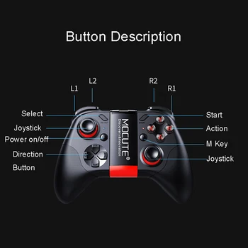 Mocute 054 Bluetooth Gamepad Controller Mobil Declanșa Joystick-ul Pentru i-Phone Android Telefon Mobil PC Smart TV Box de Control