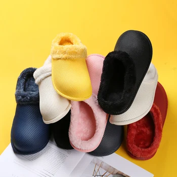 Moda 2020 femeie pantofi de Designer de Pluș, papuci de casa femei Impermeabil de sex feminin Dimensiunea pantof 36-47 de Blana femei papuci papcie O-096