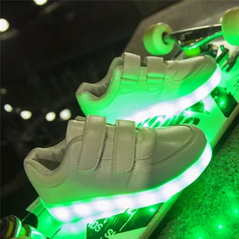 Moda 25-40 Condus Adidași pentru Copii, pantofi pentru Copii de Încărcare USB Luminat Luminos Adidași Baiat/Fete lumini cu LED-uri strălucire Copii Pantofi