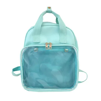 Moda Adolescente Bookbag Clar Transparent Femei Rucsac Mic Drăguț Ita Pungi Pentru Școală Mini Roz Negru Ghiozdane