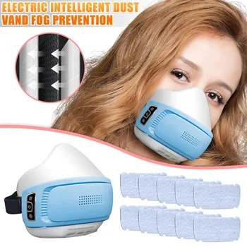 Moda Anti-Ceață De Praf Ceata De Respirație Cu Aer De Echitatie Electric Inteligent Masca Masti De Fata Smart Masca Cu 10 Filtre Aparat De Respirat