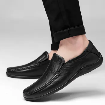Moda Barbati din Piele Mocasini Pantofi pentru Bărbați Rochie italiană Pantofi din Piele Alunecare pe Mocasin Formale Pantofi de sex Masculin a Subliniat Toe Pantofi pentru Bărbați *