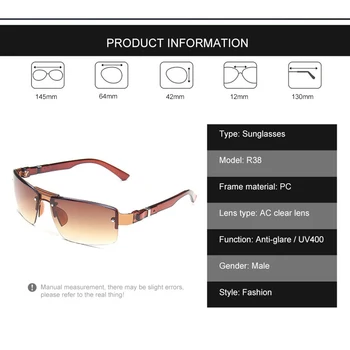 Moda Barbati Fotocromatică Polarizat ochelari de Soare de Conducere Ochelari Ochelari de Design Bărbați Windproof UV400 Ochelari de Soare De Sol