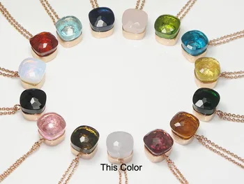 Moda Bijuterii De Cupru A Crescut De Aur Rafinat 19 Culori De Cristal Colier Pentru Femei Nunta Cel Mai Bun Cadou N001