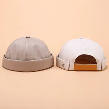 Moda Brimless capac Pălărie Pălărie Reglabil Proprietar Respirabil Beanie Pălărie de Marinar Capac Vintage Hip Hop Bărbați Capace Pălărie Litera X