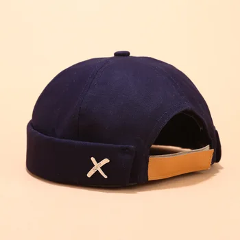 Moda Brimless capac Pălărie Pălărie Reglabil Proprietar Respirabil Beanie Pălărie de Marinar Capac Vintage Hip Hop Bărbați Capace Pălărie Litera X