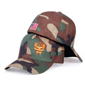 Moda Camuflaj de Bumbac Șapcă de Baseball Punisher Broderie Sălbatice Pălărie Hip Hop Pălării în aer liber Junglă Tactici sepci snapback pălării