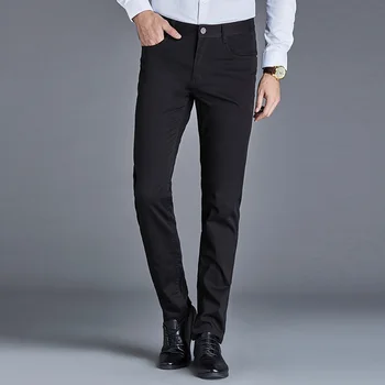 Moda Casual 97.5% Bumbac Pantaloni Pentru Bărbați De Înaltă Calitate De Brand De Lucru Mens Pantaloni De Îmbrăcăminte De Sex Masculin De Afaceri Pantaloni Formale Bărbați Dimensiune 29-40
