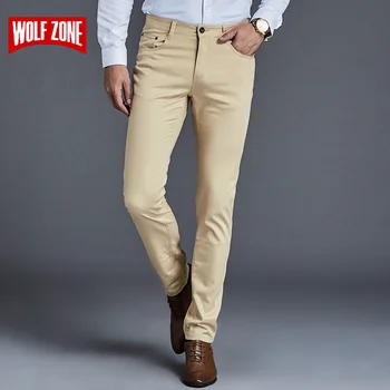 Moda Casual 97.5% Bumbac Pantaloni Pentru Bărbați De Înaltă Calitate De Brand De Lucru Mens Pantaloni De Îmbrăcăminte De Sex Masculin De Afaceri Pantaloni Formale Bărbați Dimensiune 29-40