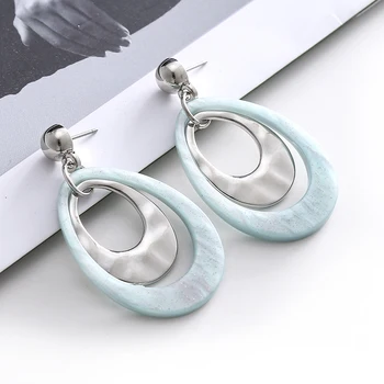 Moda Cercei Acril Picătură Mare de Apă Cercei pentru Femei Boho Bijuterii Pendientes Earing 2019 Orecchini Brincos Brinco Aretes