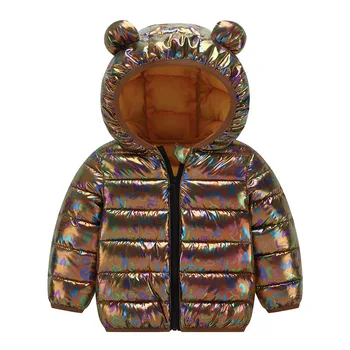Moda Copii Geaca Noua de toamna iarna jos bumbac căptușit jacheta pentru baieti fete luminoase colorate pentru copii jacheta Haine pentru Sugari