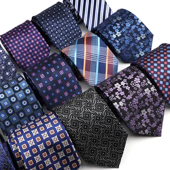 Moda Cravata din Poliester Pentru Oamenii de Afaceri Întâlnire Formală cu Dungi Dot Florale 8cm Jacquard Lega de zi cu Zi Purta Cravată Costum Accesorii