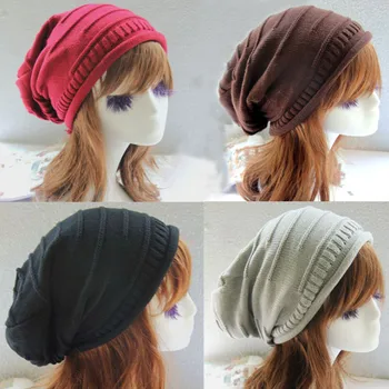 Moda De Tricotat Pălărie, Pălării De Iarnă Pentru Femei Chelioși Căciuli Capac De Cald Barbati Beanie Pălărie Înaltă Calitate Obiecte De Acoperit Capul