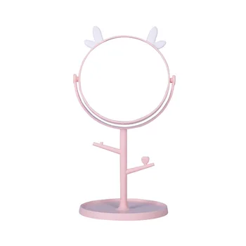 Moda Desene animate Cu tava Desktop Oglindă de Machiaj Rotativ Doamna Prințesă de Frumusețe Selfie în Oglindă Dormitor Frumusete Oglinda de Machiaj