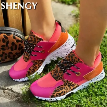Moda Doamnelor Adidasi Casual, De Culoare Amestecat Crește Sport Pantofi De Alergare În Aer Liber, De Călătorie Drumeții Pantofi Pentru Femei Joggeri Adidași