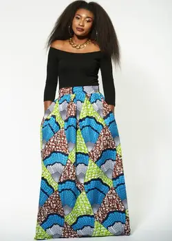 Moda Elastic Colector Fusta Lunga Halat de Talie Mare din Africa Rochii pentru Femei Bazin Fusta de Vara Dashiki Petrecere de Vacanță Vestidos
