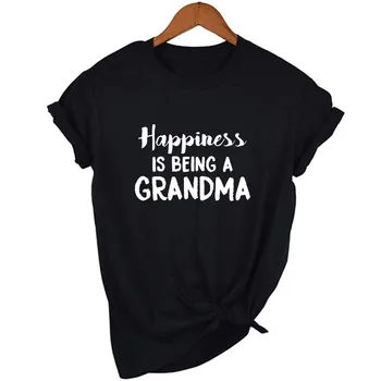 Moda Fericirea Este O Bunica tricou Femei Maneci Scurte Harajuku Estetice Tumblr Graphic Tee de sex Feminin Topuri Camisetas