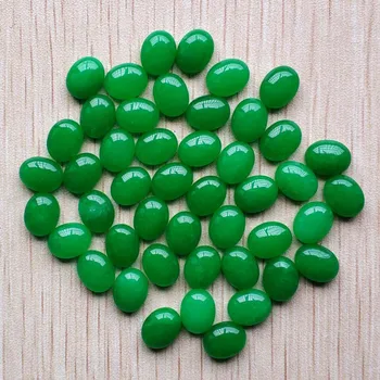 Moda fierbinte de vânzare piatra naturala verde Oval TAXI CABOCHON 8x10mm margele pentru a face bijuterii en-gros 50pcs/lot transport gratuit