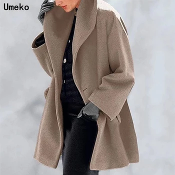 Moda Iarna Noi Lână Mantou pentru Femei Scurte de Agrement Nizi Haina de mai Multe culori Vrac Confortabil Cald Drop-umăr de Proiectare Strat de Vânzare