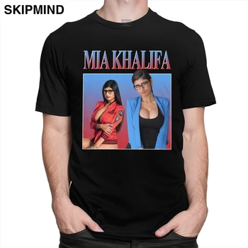 Moda Mia Khalifa T Camasa pentru Barbati Elegant Pre-micșorat de Bumbac T-shirt, cu Mâneci Scurte Callista Tee Montate Casual Tricou Haine