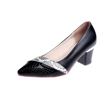 Moda Mici Proaspete Două Purta Pantofi Singur 2020 Toamna Noua Gros Superficial cu Gura Femei Pantofi Elegant Cap Pătrat Tocuri inalte