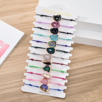 Moda Multicolor Rășină Panglica Bratara Set Reglabil Manual Prietenie Elastic Farmecul Bratari De Lanț Pentru Femei Partid Bijuterii