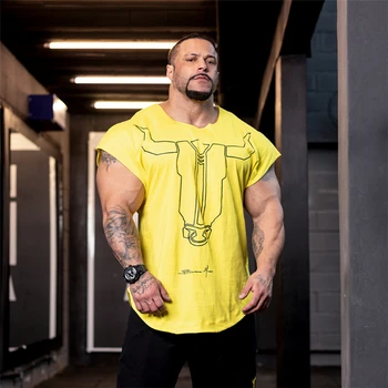 Moda Musculare Bărbați fără Mâneci Tricou Brand de Fitness Culturism Tricou Barbati Fitness Bumbac bluze de corp de Brand pentru Bărbați Tricou