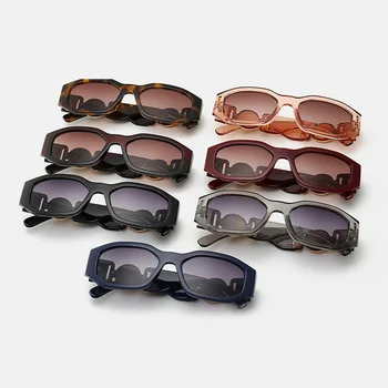Moda ochelari de Soare Femei Personalizate de Metal Avatar Decorative Bărbați ochelari de Soare Neregulate Cadru Mic pentru Femei ochelari de Soare UV400