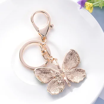 Moda Ornament Fluture Frumos Breloc Sclipici Stras Inel de chei pentru Femei Fata Geanta Accesorii din Aliaj de Ambarcațiuni Masina Pandantiv