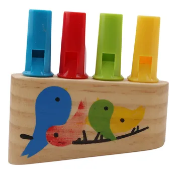 Moda Pentru Copii Jucarii Din Lemn Curcubeu Nai, Fluier De Lemn Păsări Fluierat Multicolor Copil Jucării Muzicale Devreme Eduactional Cadou