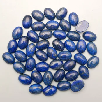 Moda Piatra Naturala Lapis lazuli oval taxi Cabochon 13x18 MM, margele pentru a face bijuterii Inel de față accesorii 50Pcs/lot nici o gaura